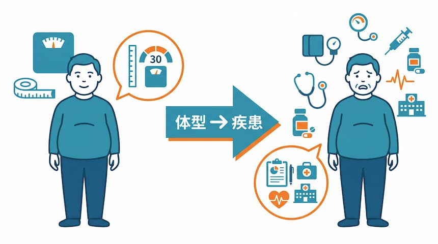 「肥満」と「肥満症」の医学的な違い